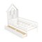 Pine Wood Twin Size Montessori Bed with Storage Drawers, Guardrails and House Design